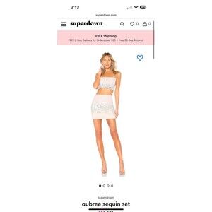 Superdown aubree sequin matching set two piece